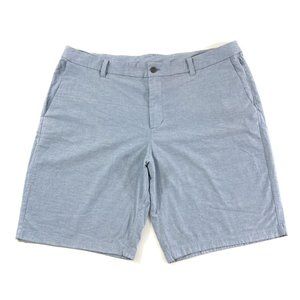 Lululemon Mens Size 40 Relaxed Fit Qwick Oxford Chino Shorts Blue